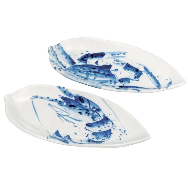 8.5号ペア皿 海の幸 蟹・海老 / 佐藤剛志