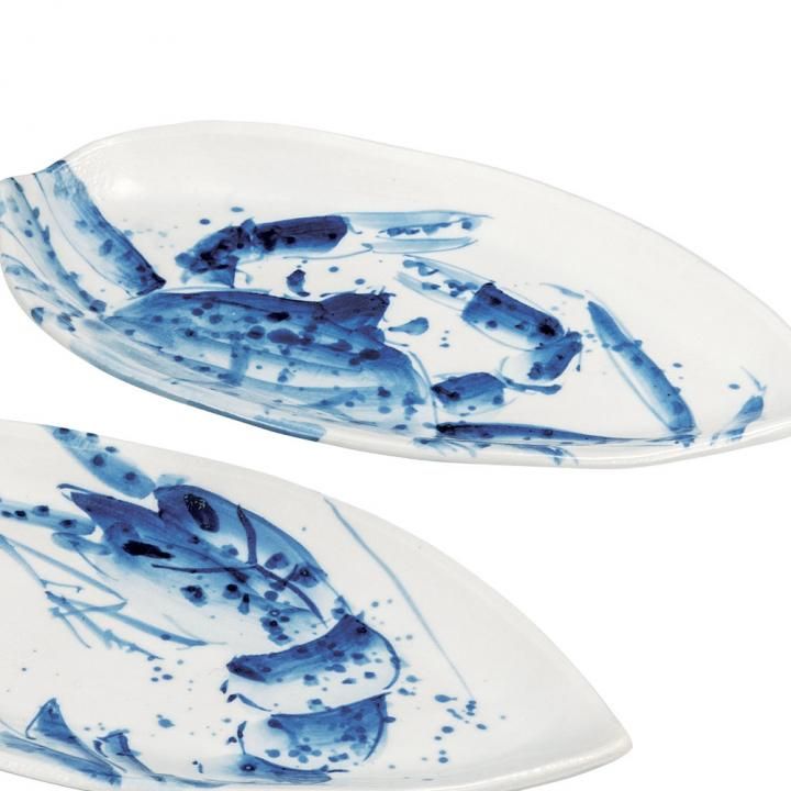 8.5号ペア皿 海の幸 蟹・海老 / 佐藤剛志