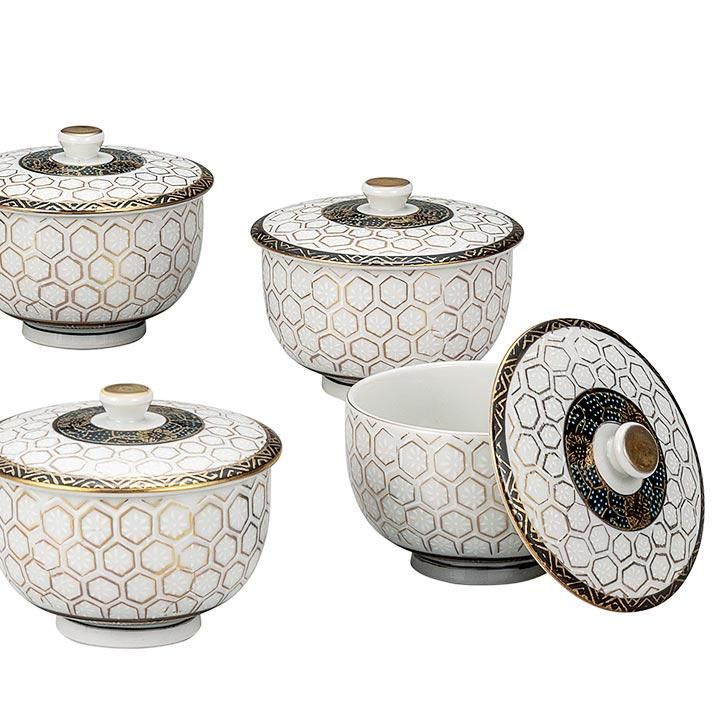 蓋付汲出揃 亀甲文