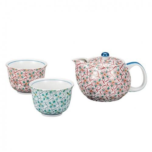 Amazon | 急須 おしゃれ 九谷焼 急須 ポット 銀山茶花 陶器 和