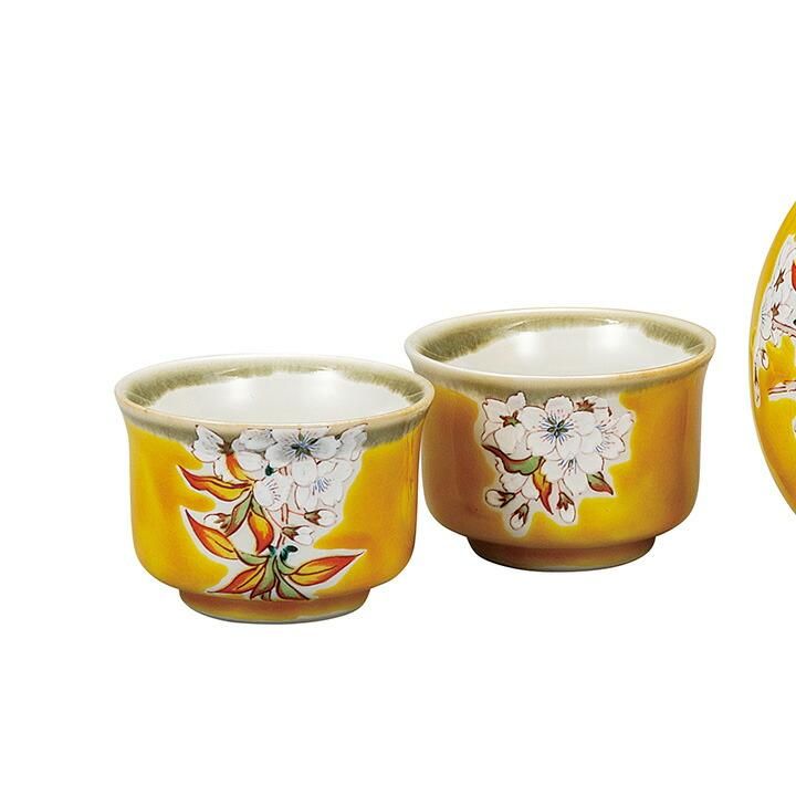 晩酌揃 吉田屋山桜に鳥