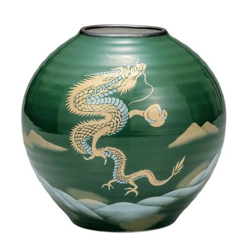 Yahoo!オークション - 九谷焼 花瓶 花器 花入 高さ約24 cm 壺 陶器
