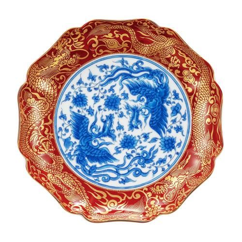 未使用 九谷焼 盛皿 大皿 木箱入 星峯 未使用 九谷焼 盛皿 大皿 木箱入 星峯 未使用 九谷焼 盛皿