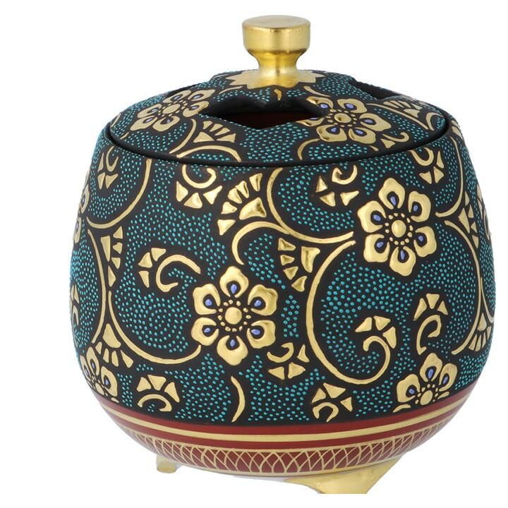 小香炉 盛金宝相華唐草文 | 仲田錦玉 - 九谷焼専門店の陶らいふ