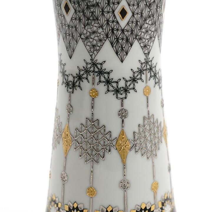 九谷焼 花器 金白金細描彩 | 石冨俊二郎 - 九谷焼専門店の陶らいふ