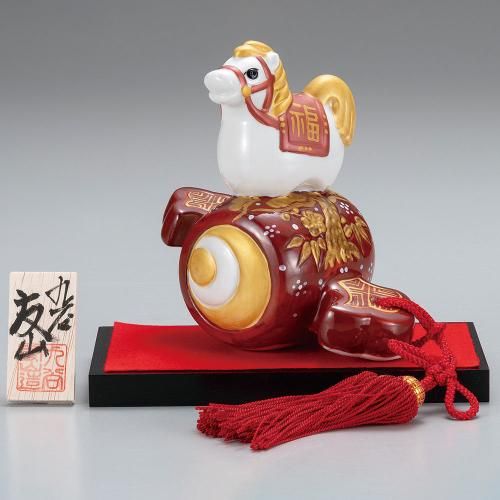 伝統工芸　特選　九谷焼　縁起干支　酉置物　E10−24 九谷焼 縁起物 干支の置物 酉 糠川清章作 九谷焼】干支 置物 酉 糠