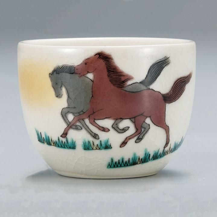 ぐい呑 干支馬 - 和食器の通販なら九谷焼専門店の陶らいふ