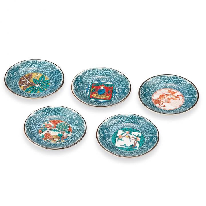 3号皿揃 歴代画 - 和食器の通販なら九谷焼専門店の陶らいふ