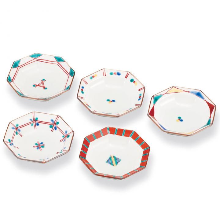 中皿 金彩 色絵付 3枚 歪み 窯傷 高台欠け 鳥文様 花文様