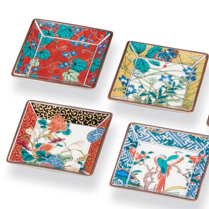 4号皿揃 歴代画 木箱入り - 和食器の通販なら九谷焼専門店の陶らいふ