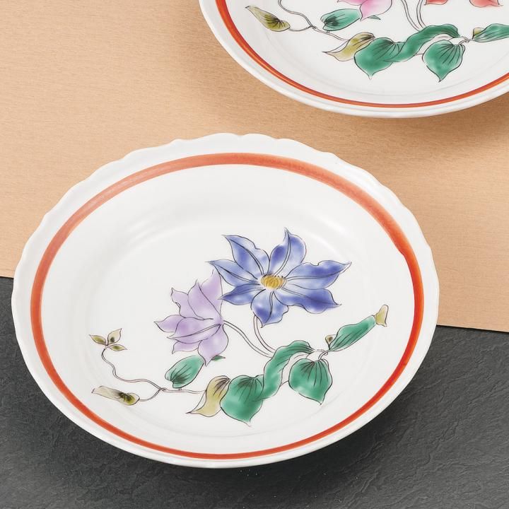 ペア5.5号皿 鉄線 / 澤田郁美 化粧箱入り - 和食器の通販なら九谷焼