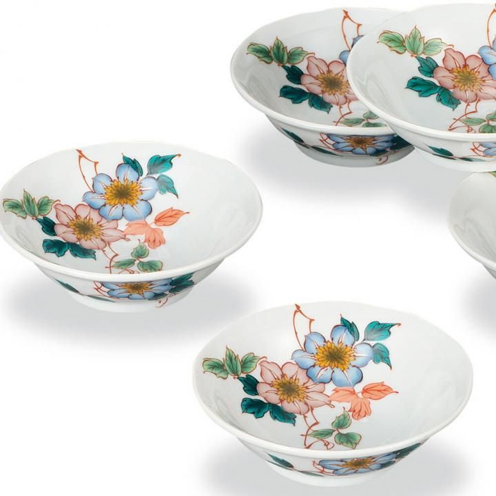 九谷造  鉢　縁起物　鷹　富士山　青粒　　細工　　美品3セット　美品　235 九谷造 鉢 縁起物 鷹 富士山 青粒 細工 美品3セット 美品 235