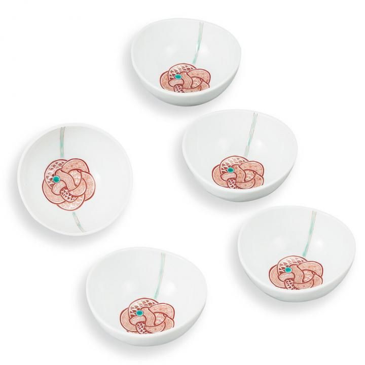 4号小鉢揃 水引 / 大志窯 化粧箱入り - 和食器の通販なら九谷焼専門店