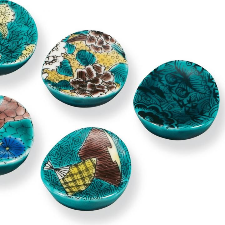 箸置 古九谷風五趣 / 大志窯 化粧箱入り - 和食器の通販なら九谷焼専門