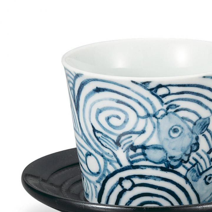 茶托付蕎麦猪口 鯉 - 和食器の通販なら九谷焼専門店の陶らいふ