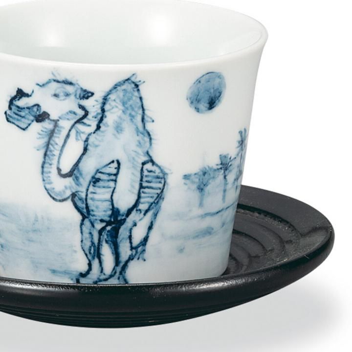 テコチチ 限定品【九谷焼】神龍 フリーカップ 蕎麦猪口 湯呑み 辰年 龍 茶托付蕎麦猪口 らくだ - 和食器の通販なら九谷焼専門店の陶らいふ