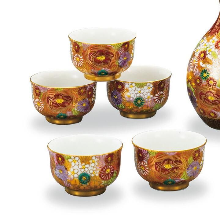酒器揃 金花詰 化粧箱入り - 和食器の通販なら九谷焼専門店の陶らいふ