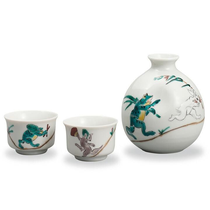 晩酌揃 鳥獣戯画 / 大志窯 化粧箱入り - 和食器の通販なら九谷焼専門店