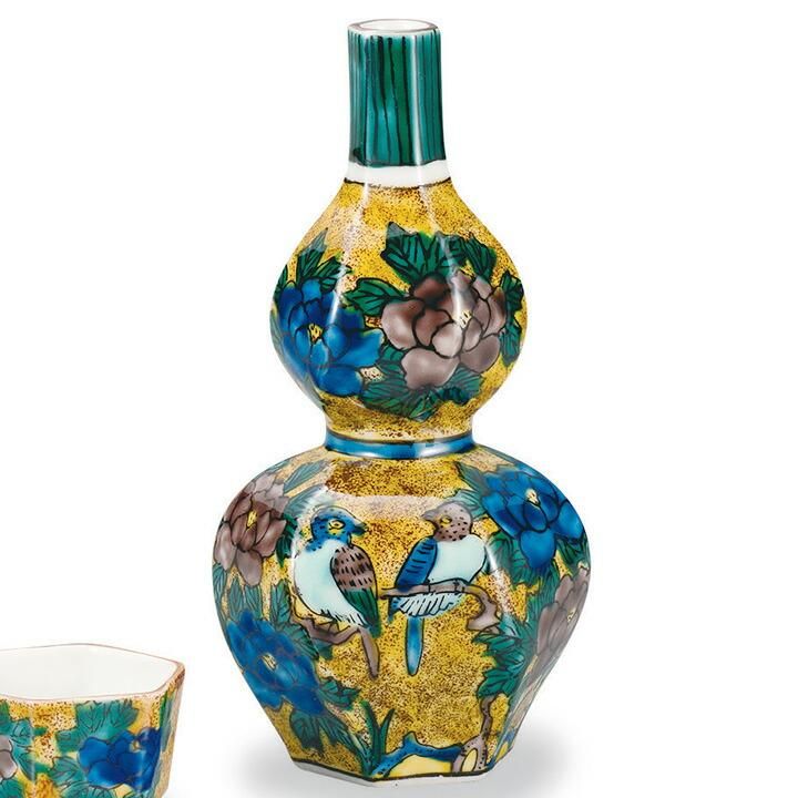 晩酌揃 吉田屋風花鳥 / 幸洋窯 化粧箱入り - 和食器の通販なら九谷焼