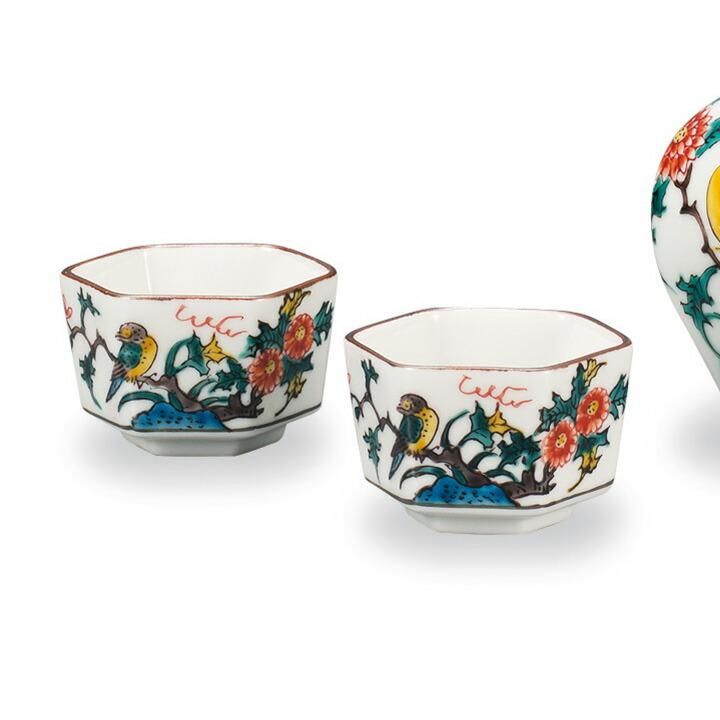 晩酌揃 古九谷風花鳥 化粧箱入り - 和食器の通販なら九谷焼専門店の陶