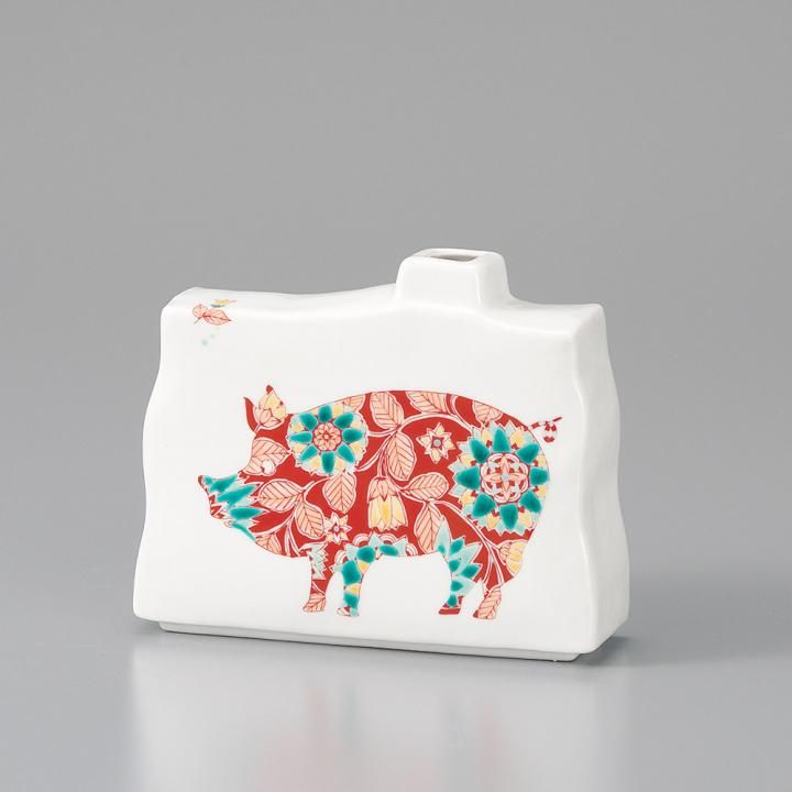 5号一輪生 ボタニカル 赤豚 / 大志窯 化粧箱入り - 和食器の通販なら 5号一輪生 ボタニカル 赤豚 / 大志窯 化粧箱入り - 和食器の通販なら