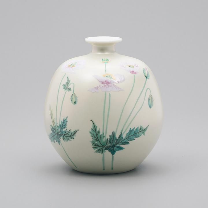 5.5号花瓶 けし 化粧箱入り - 和食器の通販なら九谷焼専門店の陶らいふ