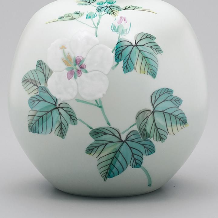 5.5号花瓶 芙蓉 化粧箱入り - 和食器の通販なら九谷焼専門店の陶らいふ