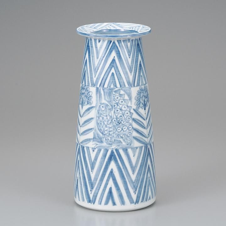 9.5号花瓶 ペルシャ鳥文 化粧箱入り - 和食器の通販なら九谷焼専門店の