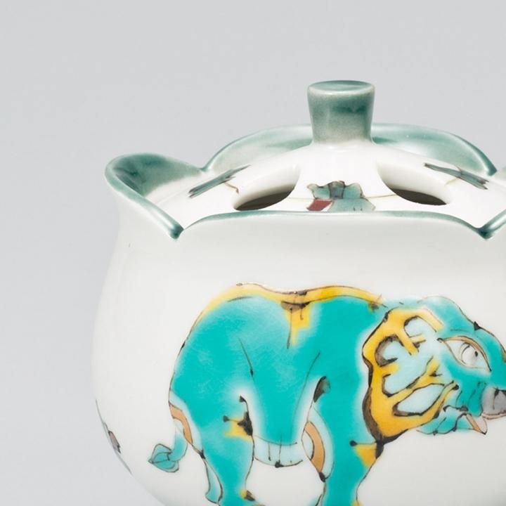 2.7号香炉 神象 / 山近泰 化粧箱入り - 和食器の通販なら九谷焼専門店