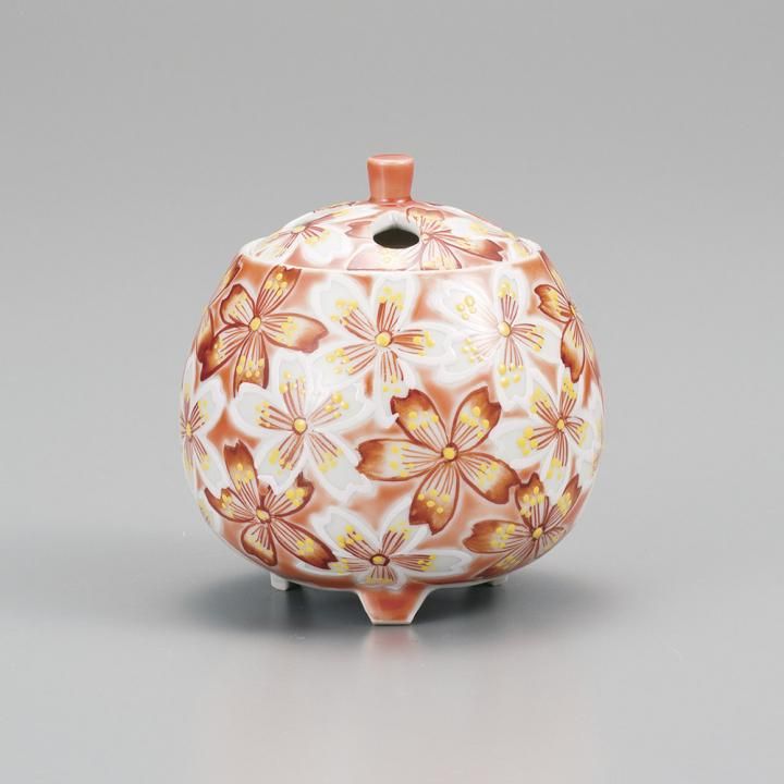 3.2号香炉 花紋 木箱入り - 和食器の通販なら九谷焼専門店の陶らいふ