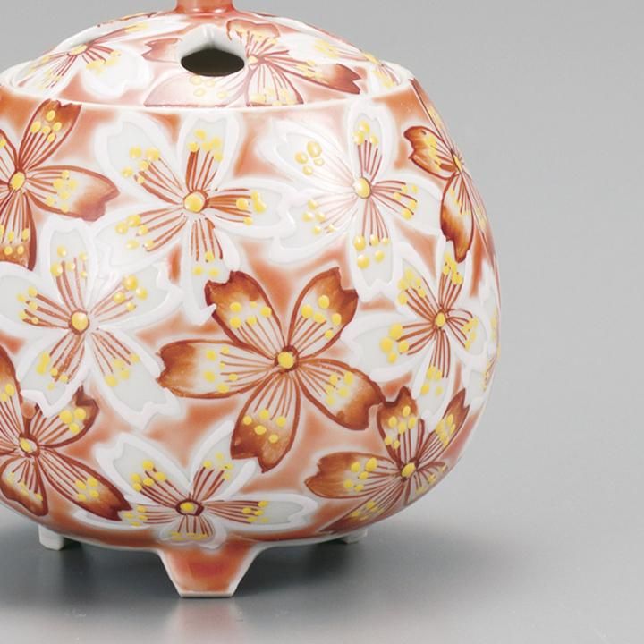 3.2号香炉 花紋 木箱入り - 和食器の通販なら九谷焼専門店の陶らいふ