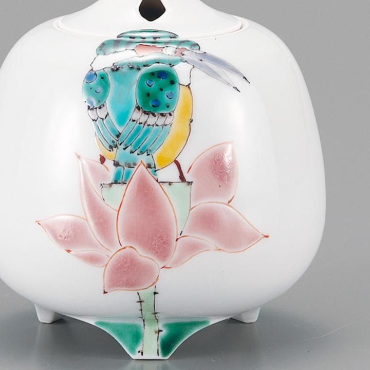 4号香炉 蓮に翡翠 / 大志窯 木箱入り - 和食器の通販なら九谷焼専門店