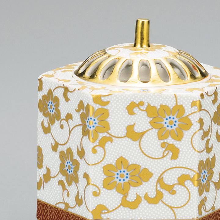 3.5号香炉 白粒鉄仙 木箱入り - 和食器の通販なら九谷焼専門店の陶らいふ