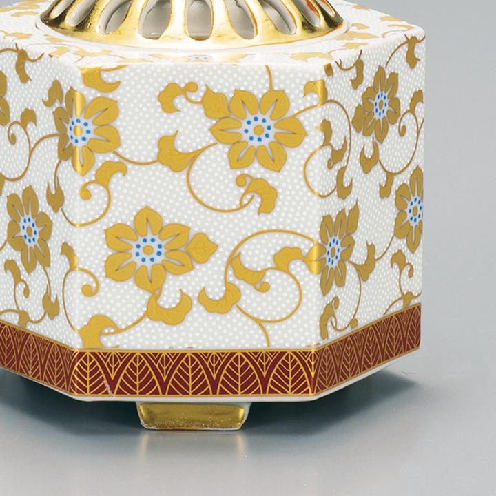 3.5号香炉 白粒鉄仙 木箱入り - 和食器の通販なら九谷焼専門店の陶らいふ