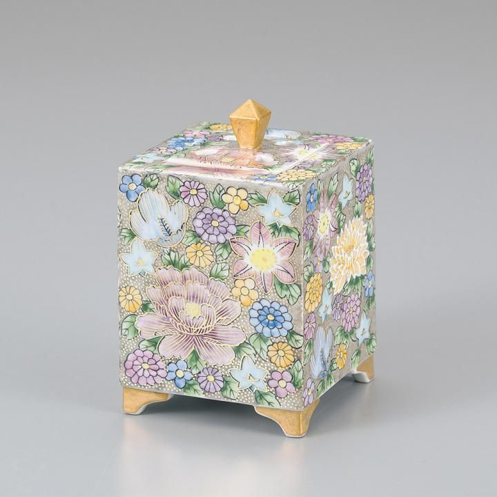 4号香炉 花詰 木箱入り - 和食器の通販なら九谷焼専門店の陶らいふ