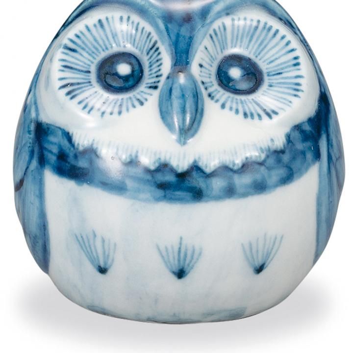 2.3号丸形梟 染付 - 和食器の通販なら九谷焼専門店の陶らいふ