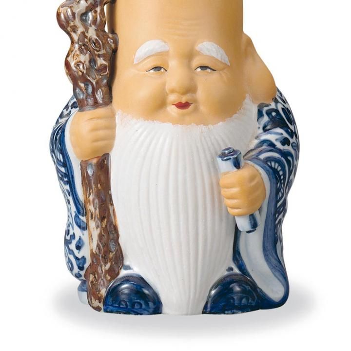 6号知恵の神様福禄寿 染付 - 和食器の通販なら九谷焼専門店の陶らいふ