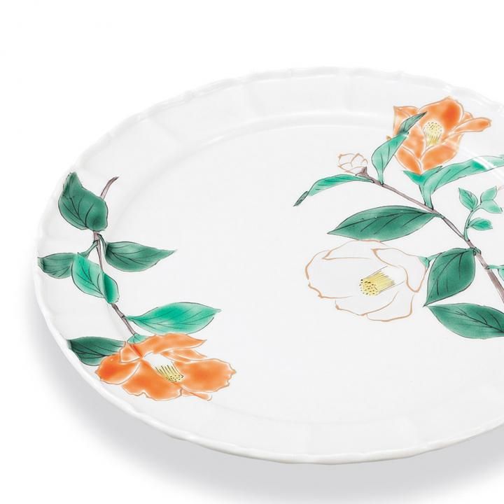 7号皿 椿 / 晄窯 化粧箱入り - 和食器の通販なら九谷焼専門店の陶らいふ