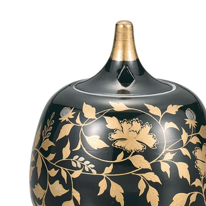 香炉 金襴手 黒 / 大志窯 木箱入り - 和食器の通販なら九谷焼専門店の