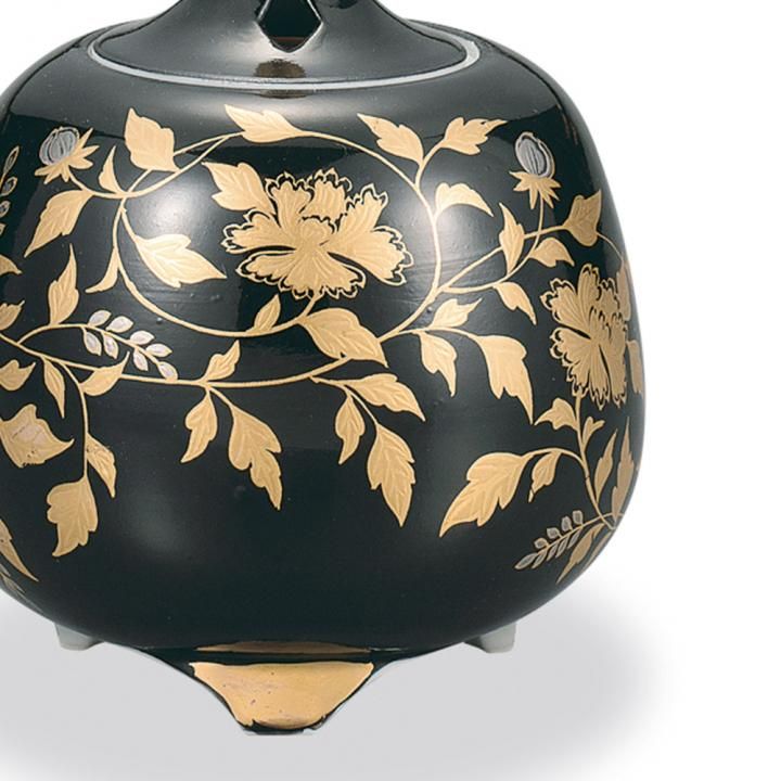 香炉 金襴手 黒 / 大志窯 木箱入り - 和食器の通販なら九谷焼専門店の