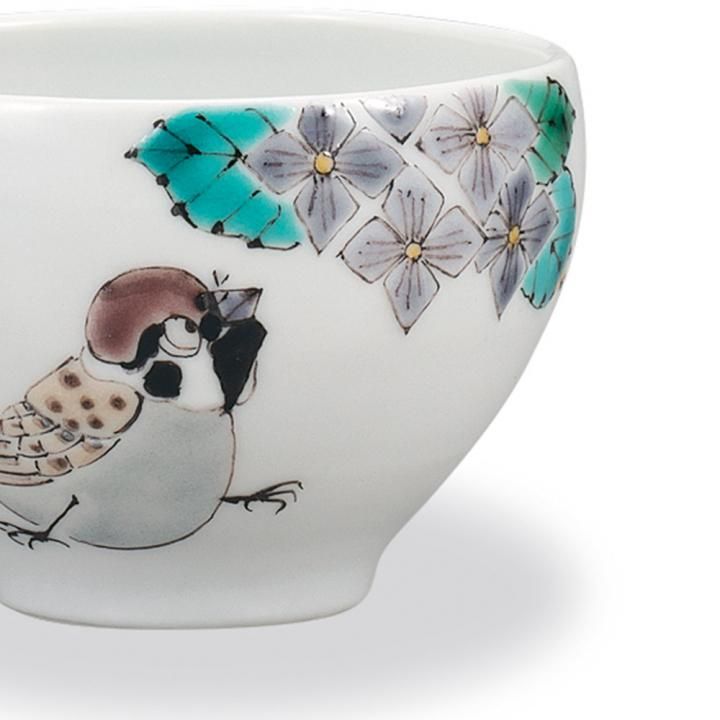 ぐい? 額紫陽花に雀 / 大志窯 化粧箱入り - 和食器の通販なら九谷焼