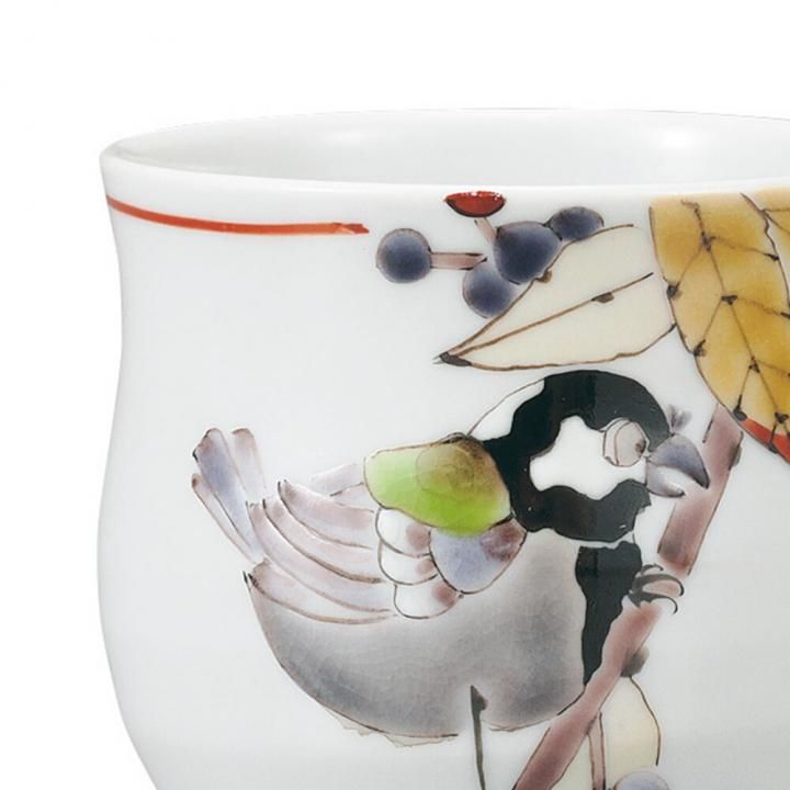 湯呑 紫式部に四十雀 / 大志窯 化粧箱入り - 和食器の通販なら九谷焼