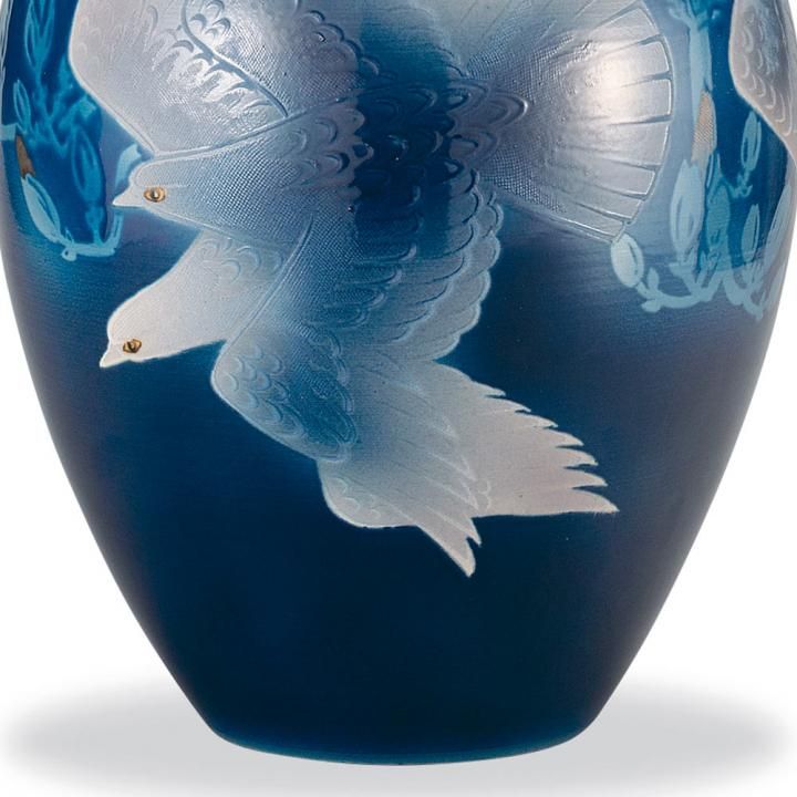 11号花瓶 白翔 / 藤村正美 桐箱紐通し入り - 和食器の通販なら九谷焼