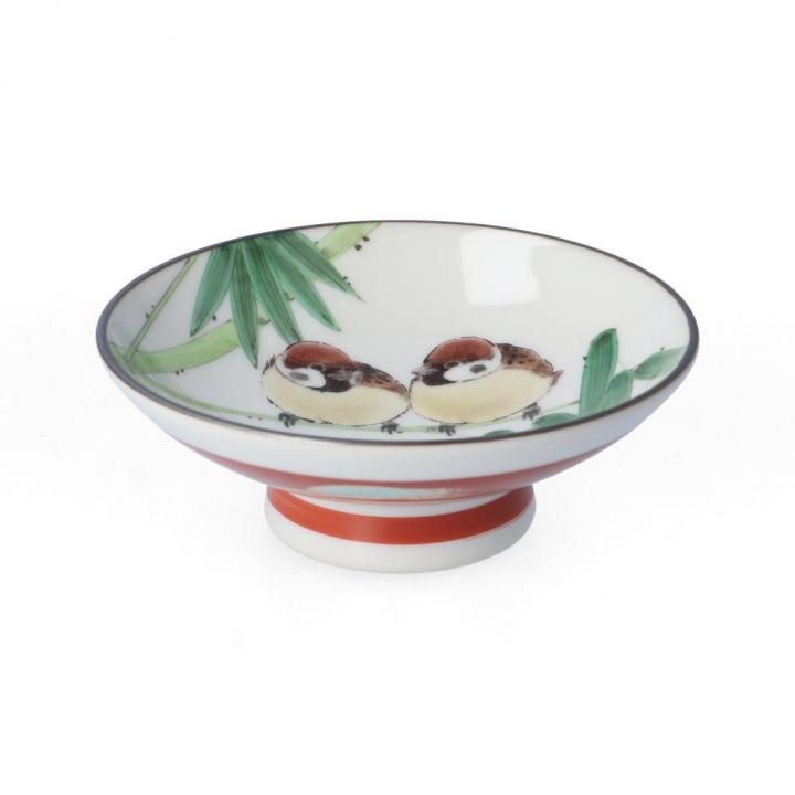 盃 竹二雀図 | 中村陶志人 - 和食器の通販なら九谷焼専門店の陶らいふ