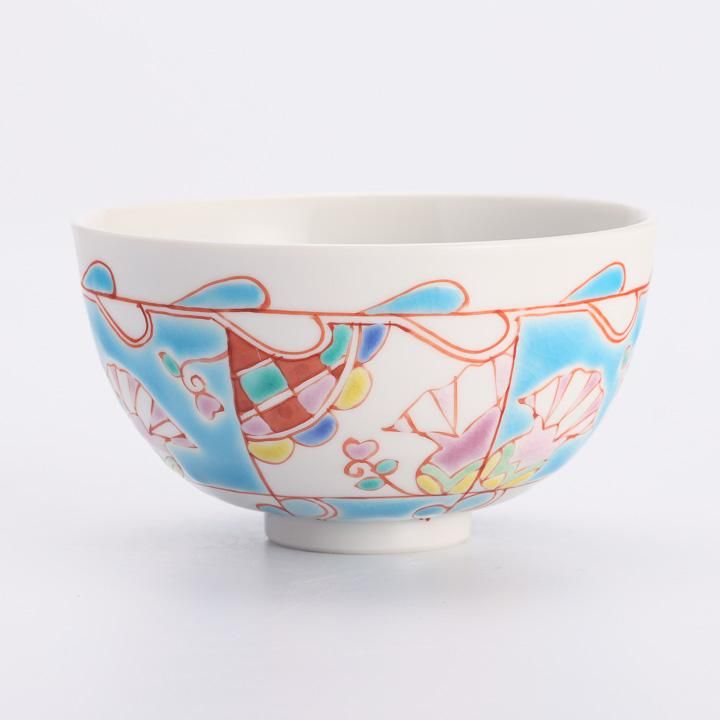 飯碗 水中花/銀舟窯