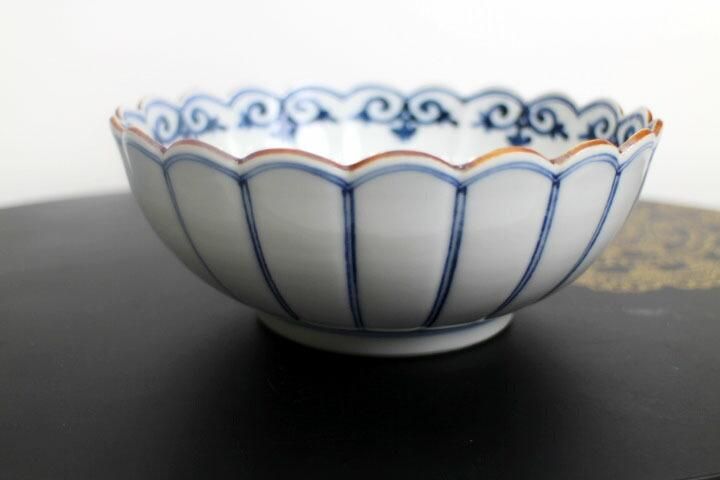 宮内庁御用達九谷焼 鉢5客 宮内庁御用窯】5号鉢 鳥文/山本長左