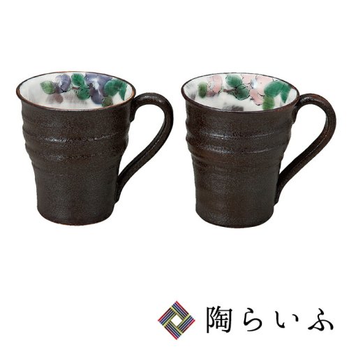 ペアマグカップ 椿/青良窯