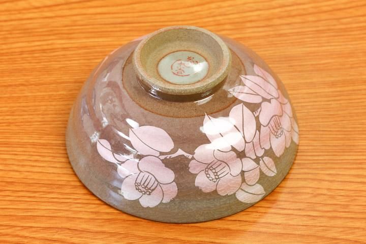 組飯碗 銀彩山茶花