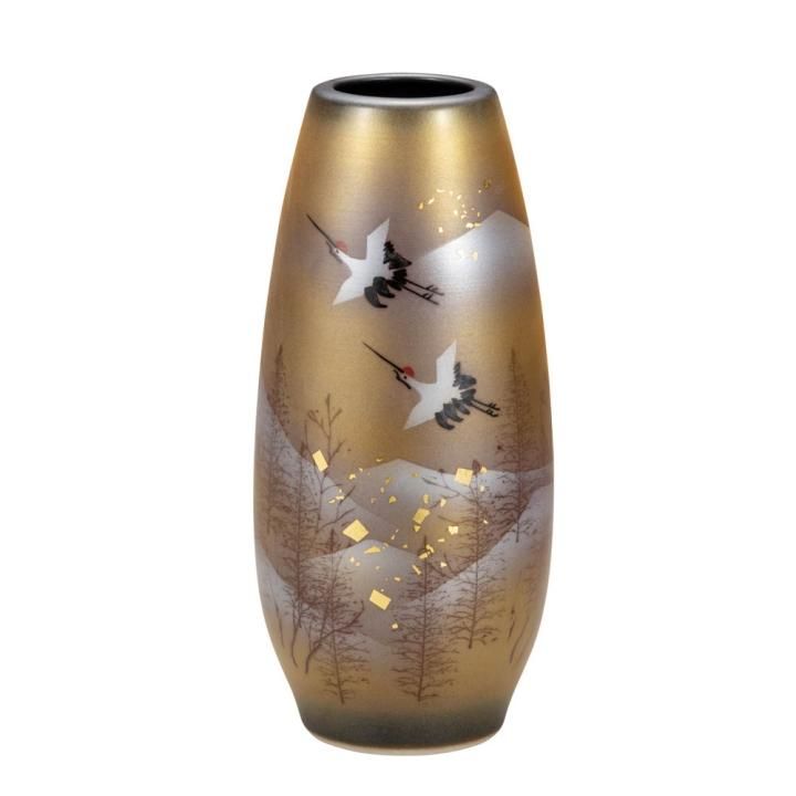 御花瓶 鶴デザイン 陶器製　花瓶　インテリア　丸谷焼 71yZl8UaRkL._AC_UF350,