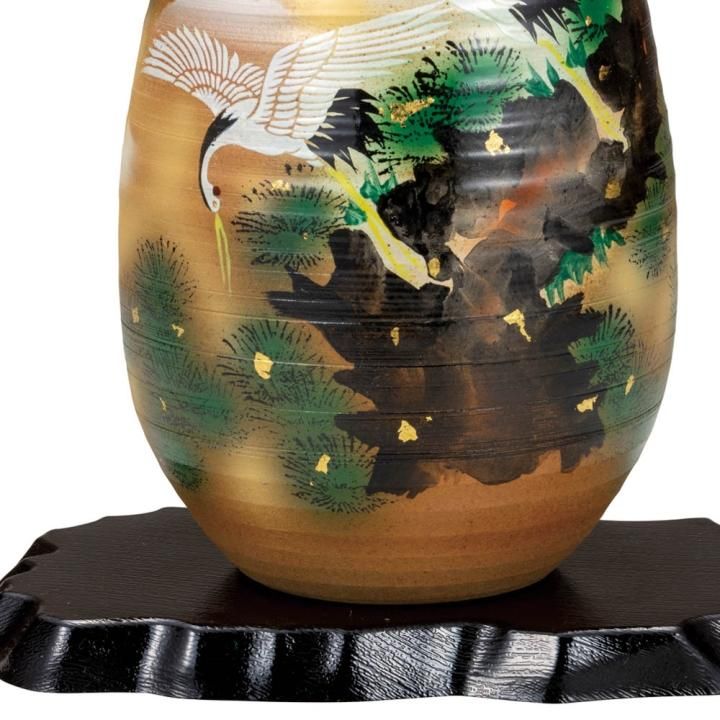 8号花瓶 松に鶴